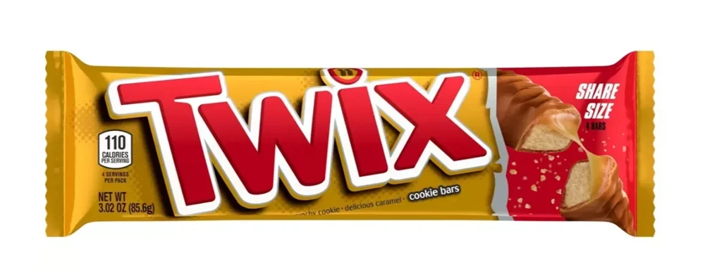 TWIX CHOCOLATE CARAMEL CANDY COOKIE BAR SHARE SIZE 3.02OZ